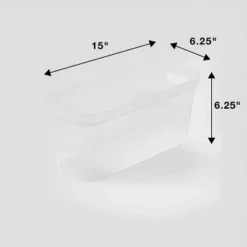 2pk Slim Open Storage Bins Clear - Brightroom™: Stackable Plastic Utility Tubs, 7.1 Volume, Nesting, Spot Clean 7 2pk Slim Open Storage Bins Clear - Brightroom™: Stackable Plastic Utility Tubs, 7.1 Volume, Nesting, Spot Clean -Decorate Storage Shop GUEST 009171ca f91f 4418 9454 229462699c15