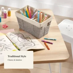 10.25" X 6" X 6" Small Woven Twisted Paper Rope Tapered Basket Gray - Brightroom™ -Decorate Storage Shop GUEST 064cb96f 909b 49df 9357 b890ce45562e