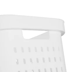 1.5bu Rectangle Modern Laundry Basket - Brightroom™: White Plastic Clothes Basket With Built-In Handles, Medium Size -Decorate Storage Shop GUEST 0abb0e97 6be7 47a0 87d4 f3a36f00292a