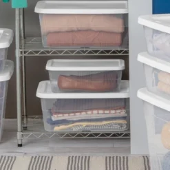 16qt Clear Storage Box With Lid White - Brightroom™ -Decorate Storage Shop GUEST 1a8b60bf b2f8 4db0 b406 632349a651a8