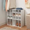4 Tier Laminate Stackable Shoe Cubby White - Brightroom™