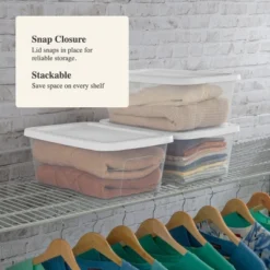 16qt Clear Storage Box With Lid White - Brightroom™ -Decorate Storage Shop GUEST 3a14a56d 9a77 4e72 b3f6 5d1f80884151