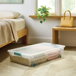 60qt Underbed Storage Bin With Latches - Brightroom™