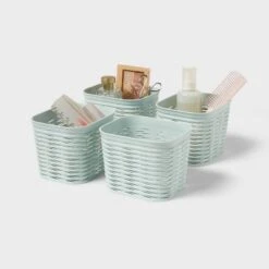 4pk Wave Mini Decorative Basket Mint Green - Brightroom™ 5 4pk Wave Mini Decorative Basket Mint Green - Brightroom™ -Decorate Storage Shop GUEST 40a61d7e 32c9 42b5 8567 d3d05a3e19be