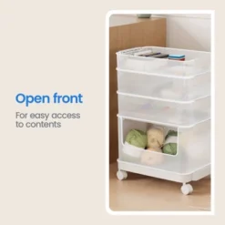 Click In Place 20.7qt Clear Open Front Plastic Storage Bin For Home And Office Organization White Latch - Brightroom™ -Decorate Storage Shop GUEST 47fdb6bb c277 4b44 8c2c c87ffb451fc4