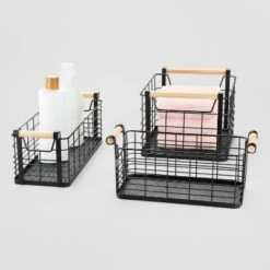 Wire Natural Wood Handles Milk Crate - Brightroom™ 5 Wire Natural Wood Handles Milk Crate - Brightroom™ -Decorate Storage Shop GUEST 4a155be8 99e8 4d0e bd95 eeeb004429f9