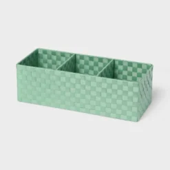 Woven Plastic 3 Compartment Bin - Brightroom™ -Decorate Storage Shop GUEST 4aca07cf 4980 48bd 9de1 826f2af02ee3