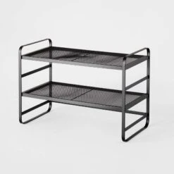 2 Tier Shoe Rack Metal Mesh - Brightroom™ -Decorate Storage Shop GUEST 526c6366 f577 4843 a484 8fd156aad026