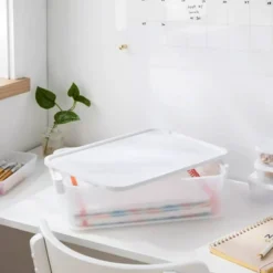 Click In Place 10qt Clear Plastic Storage Bin With White Latch For Home And Office Organization - Brightroom™ 12 Click In Place 10qt Clear Plastic Storage Bin With White Latch For Home And Office Organization - Brightroom™ -Decorate Storage Shop GUEST 57f99071 9907 484a 8d86 3890495cddda