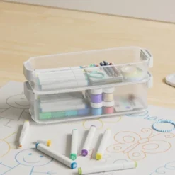 Click In Place 4.5qt Clear Slim Plastic Storage Bin With White Latch For Home And Office Organization - Brightroom™ 15 Click In Place 4.5qt Clear Slim Plastic Storage Bin With White Latch For Home And Office Organization - Brightroom™ -Decorate Storage Shop GUEST 584ab2cc 4bb4 453f 89ec 92c7c83f516e