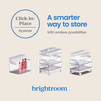 Click In Place 10qt Clear Plastic Storage Bin With White Latch For Home And Office Organization - Brightroom™ 8 Click In Place 10qt Clear Plastic Storage Bin With White Latch For Home And Office Organization - Brightroom™ - Image 8