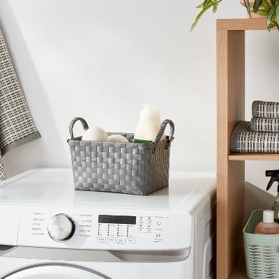 Woven Plastic Basket Small - Brightroom™ 1 Woven Plastic Basket Small - Brightroom™