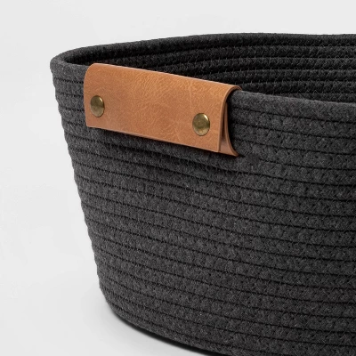 13" Small Coiled Rope Warm Gray Charcoal - Brightroom™ 2 13" Small Coiled Rope Warm Gray Charcoal - Brightroom™ - Image 2