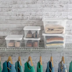 16qt Clear Storage Box With Lid White - Brightroom™ -Decorate Storage Shop GUEST 69ac66f0 fc6c 400d beca eb29784649e1