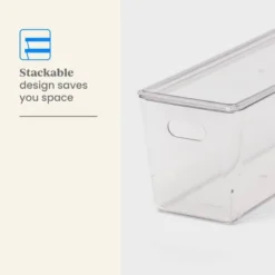 5L Stacking Clear Bin With Lid - Brightroom™: PET, Stackable, Universal Storage, Handles, 13.77" X 5.11" -Decorate Storage Shop GUEST 6b138a9a 9e6e 4f33 828f 0aa24471f452