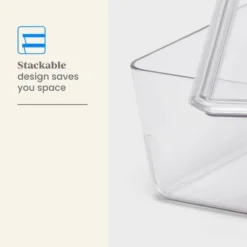 6L Stacking Clear Bin With Lid - Brightroom™: PET Material, Stackable Storage For Crafts & Cleaning Supplies -Decorate Storage Shop GUEST 6b3a888c a2dd 4416 a6f3 4fe3a6af7df2