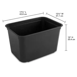 26.2qt Heavy Duty Storage Bin - Brightroom™: Black Plastic, Stackable & Portable, Universal Storage Solution -Decorate Storage Shop GUEST 7adcb98c 6476 4bbb aa17 6aab822be76c