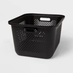Medium Decorative Plastic Bin With Cutout Handles - Brightroom™ -Decorate Storage Shop GUEST 7cd07dff 82de 4d68 a827 22c552cbd443