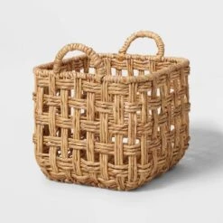 Twisted Open Checkered Weave Milk Crate Natural - Brightroom™ -Decorate Storage Shop GUEST 7cdb0b06 63dd 4c9e 9054 23599ff003c3