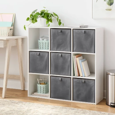 11" Fabric Bin 6pk - Gray - Brightroom™ 1 11" Fabric Bin 6pk - Gray - Brightroom™