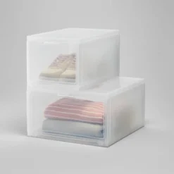 Small Stackable Bins Front Opening Clear Plastic - Brightroom™ 7 Small Stackable Bins Front Opening Clear Plastic - Brightroom™ -Decorate Storage Shop GUEST 80bf0b58 1470 4490 a163 cc5a666090c5