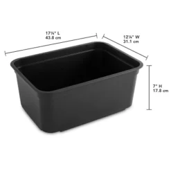 Folio Heavy Duty Storage Bin - Brightroom™: Black Plastic, Stackable, Portable, Universal Storage, 18.6 Volume Capacity -Decorate Storage Shop GUEST 816e71c3 030d 4166 abad e1eb1be7214f