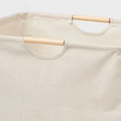 Canvas Rectangle Laundry Hamper - Brightroom™: Beige, 80L Capacity, Open-Top, Multipurpose Clothes Sorter, No Assembly Required -Decorate Storage Shop GUEST 884f3505 e71d 45b8 ab8c 786e8dee0043