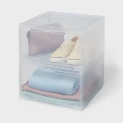 Stackable Large Bin Front Opening Clear - Brightroom™: Transparent Utility Storage, 19 Volume, Stackable -Decorate Storage Shop GUEST 892f8de3 c577 414b 9fc4 4a3c7ea1d8b8