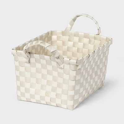 Woven Plastic Basket Small - Brightroom™ 5 Woven Plastic Basket Small - Brightroom™ - Image 5
