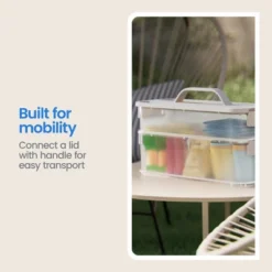 Click In Place 3qt Clear Shallow Slim Plastic Storage Bin With White Latch For Home And Office Organization - Brightroom™ -Decorate Storage Shop GUEST 8c6aa7ea 9b76 4f7a a290 53b2aaea3ccf