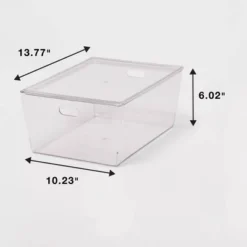 11L Stacking Clear Bin With Lid - Brightroom™ -Decorate Storage Shop GUEST 973f29b9 9d5b 46f2 aff6 041608213023
