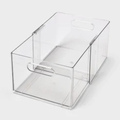 All Purpose Clear Expandable Bin Small - Brightroom™ -Decorate Storage Shop GUEST 9861b291 2bbd 4556 83a9 4a23135f5aab
