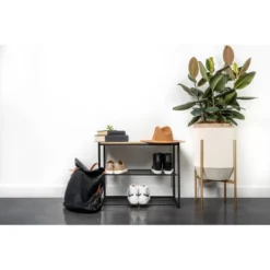 3 Tier Shoe Rack Black Metal With Natural Wood - Brightroom™ 15 3 Tier Shoe Rack Black Metal With Natural Wood - Brightroom™ -Decorate Storage Shop GUEST 98afcc63 2d71 499c 8617 9ae2ecd81e5d