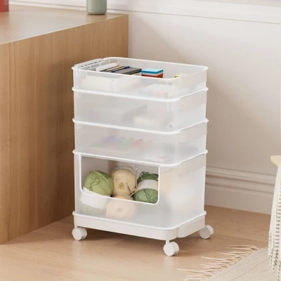 7pc Click In Place Rolling Storage Cart Kit Plastic Storage Home And Office Organization - Brightroom™ 8 7pc Click In Place Rolling Storage Cart Kit Plastic Storage Home And Office Organization - Brightroom™ - Image 8
