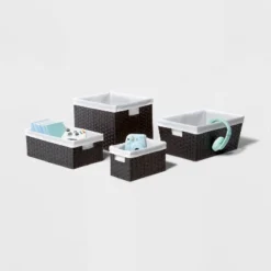 16" X 9" X 6" Lined Woven Media Bin Black - Brightroom™ -Decorate Storage Shop GUEST ac4ff65f f7b2 48fa aa42 7459f63d7c52