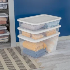 41qt Clear Under Bed Storage Box White - Brightroom™ -Decorate Storage Shop GUEST b275a23f 56c9 4907 ad34 b4540d361a37