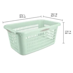 2bu Laundry Basket Green - Brightroom™: Portable Plastic Clothes Organizer With Built-In Handles, 70.4L Capacity -Decorate Storage Shop GUEST bf6d6838 7b62 4ace b231 ccf3540e846b