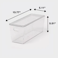 5L Stacking Clear Bin With Lid - Brightroom™: PET, Stackable, Universal Storage, Handles, 13.77" X 5.11" -Decorate Storage Shop GUEST c19bcc0a dafe 41e3 8571 b848afadea5d