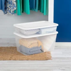 41qt Clear Under Bed Storage Box White - Brightroom™ -Decorate Storage Shop GUEST c39c8946 9357 4a99 97a3 8b169b928f91