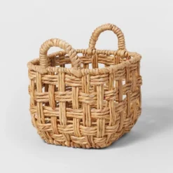 Twisted Open Checkered Weave Milk Crate Natural - Brightroom™ -Decorate Storage Shop GUEST c73b6fc8 7d7f 4276 bc5a 71780c6e1456