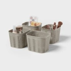 4pk Wave Decorative Basket Mini Gray - Brightroom™ -Decorate Storage Shop GUEST cf9f0926 ad9e 4790 bb70 835c264b6735