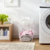 2pk Stacking Wire Laundry Baskets With Wooden Handles - Brightroom™