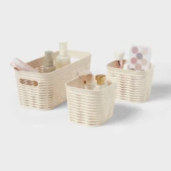 3pk Wave Assorted Decorative Basket Cream 5L Narrow 2c - Brightroom™ -Decorate Storage Shop GUEST d48fb1cd 8cd6 40b3 8927 47c5f9540ebe