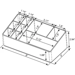 Bathroom Plastic 9 Slot Mixed Cosmetic Organizer Clear - Brightroom™: Makeup & Vanity Organizer Tray For Bathroom Countertop -Decorate Storage Shop GUEST dbf0e0aa 3dc0 417d a007 88e11ae9f58a