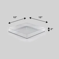 12'' X 12'' X 2" All Purpose Storage Tray - Brightroom™: Clear Plastic Bathroom Organizer Tray -Decorate Storage Shop GUEST e3fa4aba 7ce7 44ad a8cb 952525c19030