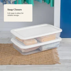 41qt Clear Under Bed Storage Box White - Brightroom™ -Decorate Storage Shop GUEST e4631e7d 157f 41dd 90ac 8cd4c9806817