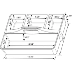 Divided Caddy Organizer White - Brightroom™: Utility Storage Cart, Polypropylene, Universal Storage, 1 Year Warranty -Decorate Storage Shop GUEST e5071bb0 7856 4a20 b2f5 705acf965b68