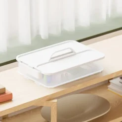 Click In Place Large Lid With Handle For Plastic Storage Bins For Home And Office Organization White - Brightroom™ -Decorate Storage Shop GUEST ec06ca60 bc14 4ab1 a3f5 f5ea81dab0c1