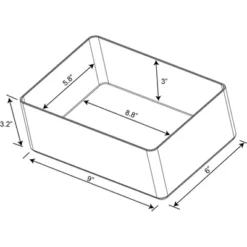 9"x6"x3.25" Large Plastic Bathroom Tray Clear - Brightroom™: Organizer, Stackable Storage, Hand Washable -Decorate Storage Shop GUEST f49cbebe cb0a 4a04 87bb 465c1cdf3247