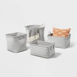 Large Woven Rectangular Storage Basket Gray/White - Brightroom™ -Decorate Storage Shop GUEST f7afc392 cd5f 4f5b b71c de34f8204ec5